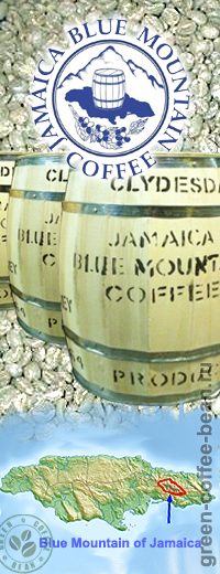 Ямайский зеленый кофе «Ямайка Блю маунтин» (Jamaica Blue Mountain)